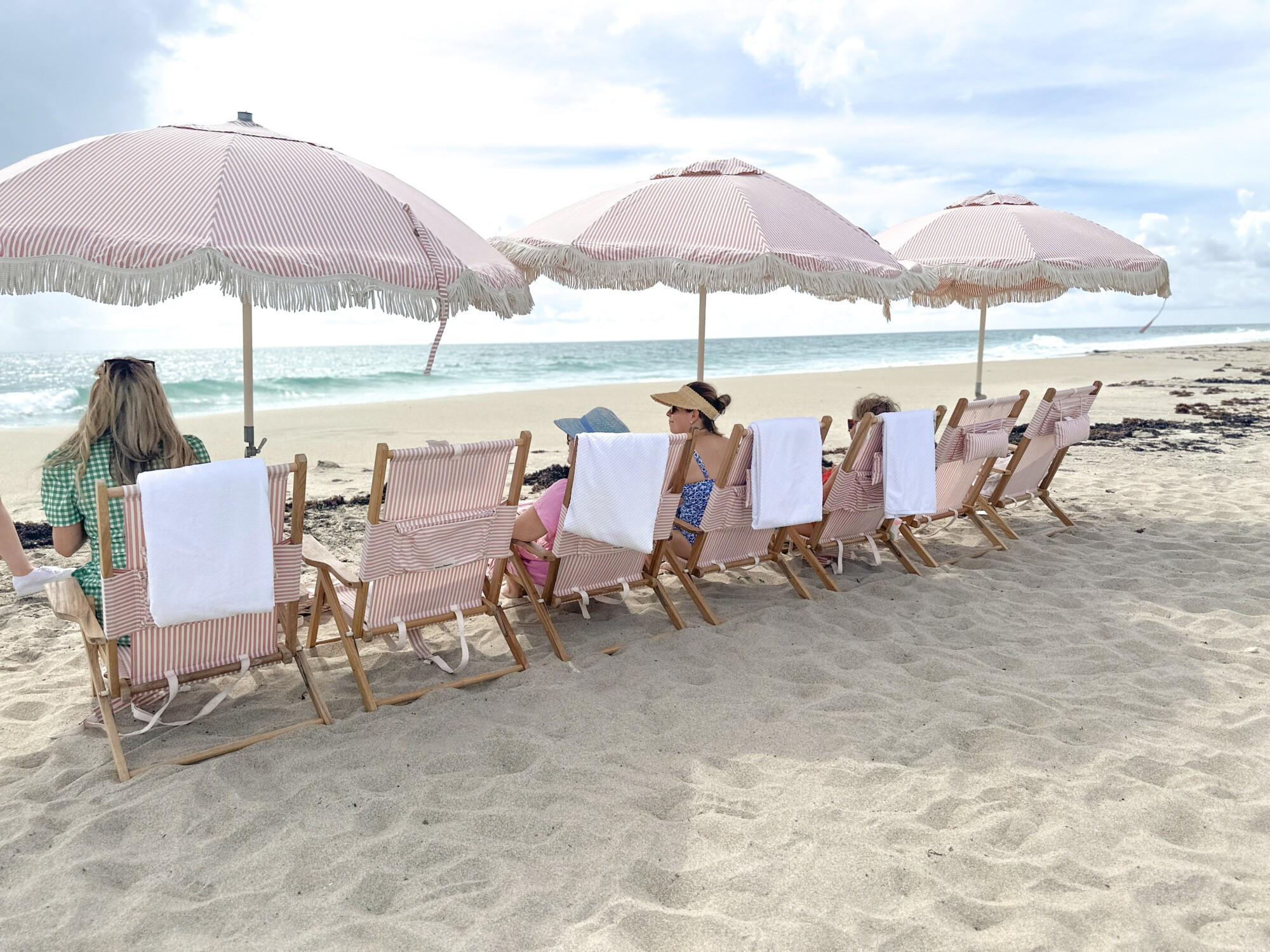 The cutest beach chairs and beach umbrellas! Palm beach Florida  

 #LTKSeasonal #LTKSwim #LTKTravel