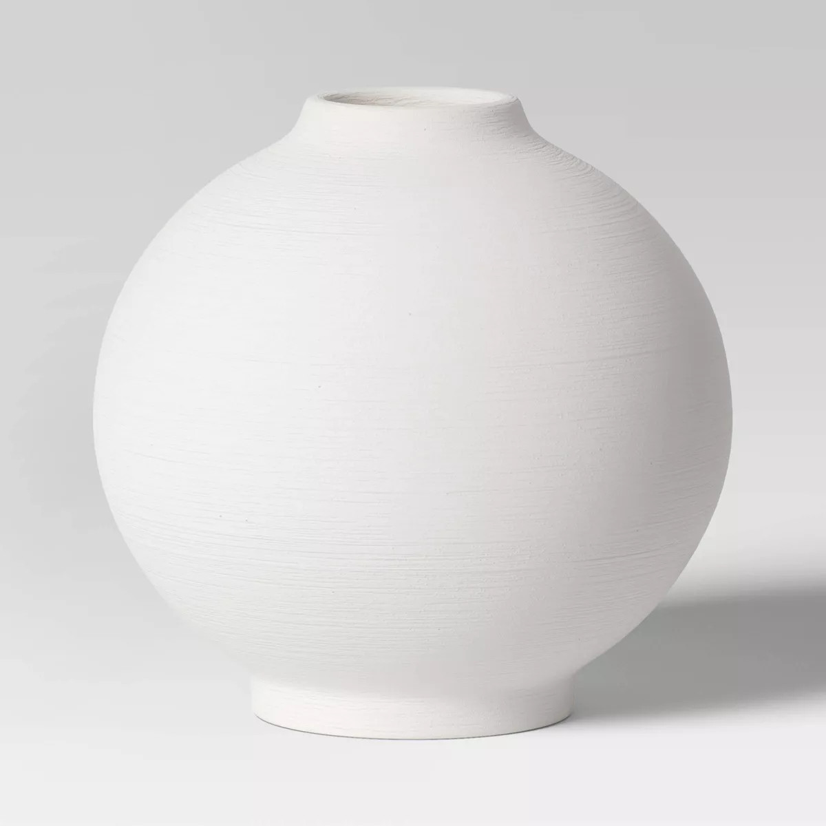 Ceramic Round Textured Vase White - Threshold™: Elegant Bud Vase for Tabletop, Spot Clean, 7.75... | Target