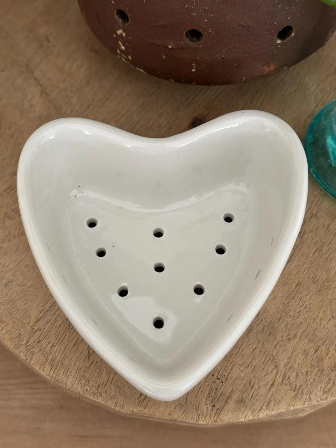 Vintage French Apilco Heart-shaped Porcelain Cheese Mold | Large Size | White Berry Strainer | Fa... | Etsy (US)