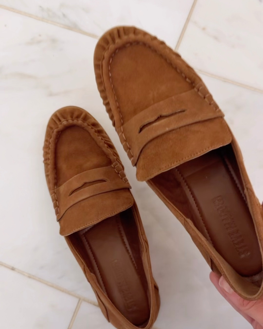 New suede loafers - a great everyday stylish shoe. I suggest sizing up half a size 