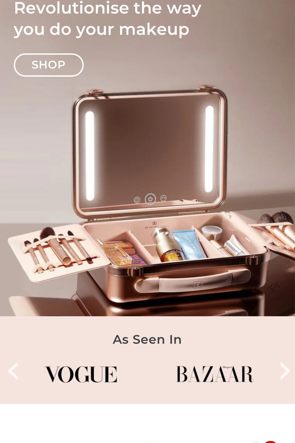 Best travel makeup bag! I use it on long flights, in the car, hotels, and at home! The LED light is so nice!! 

#LTKbeauty