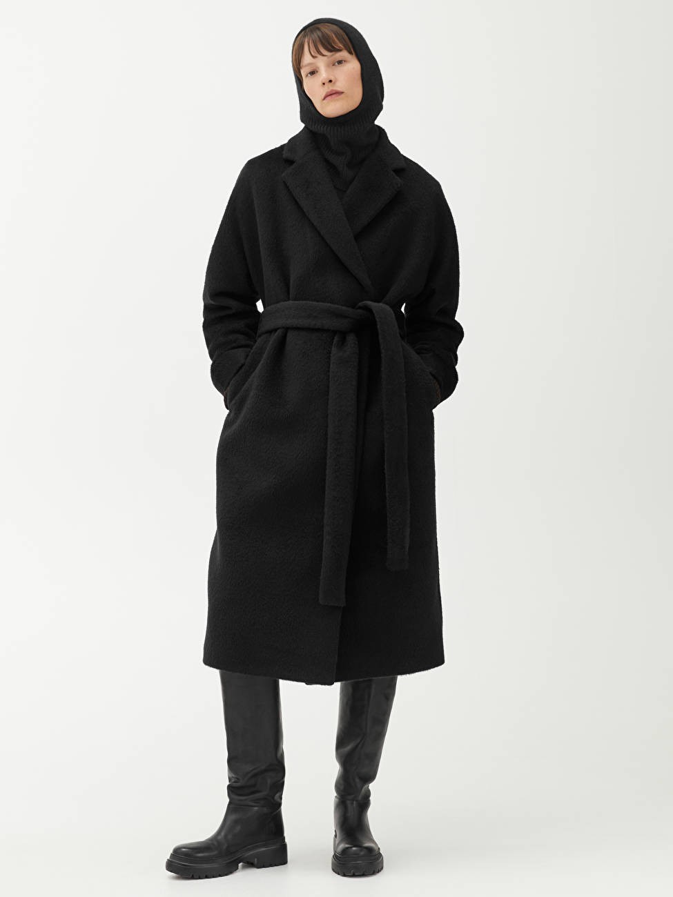 Mantel aus Alpaka-Woll-Mix mit Gürtel | ARKET (US&UK)