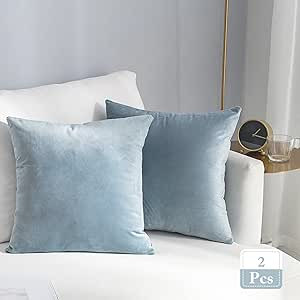 Stellhome Super Soft Decorative Velvet Cushion Covers Square Throw Pillow Covers for Bed Couch So... | Amazon (US)