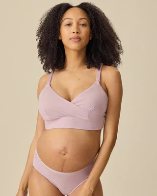 Sublime® Bamboo Hands-Free Pumping Lounge & Sleep Bra | Deep Burgundy - Kindred Bravely | Kindred Bravely