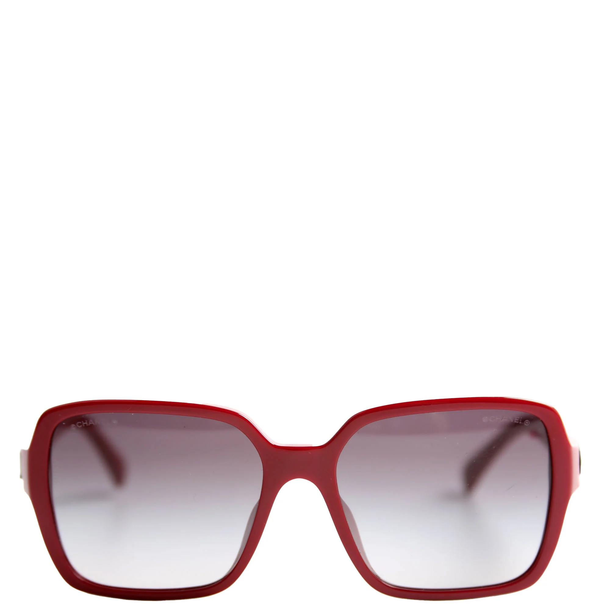 5408-A Square Acetate Sunglasses Red | Keeks Designer Handbags