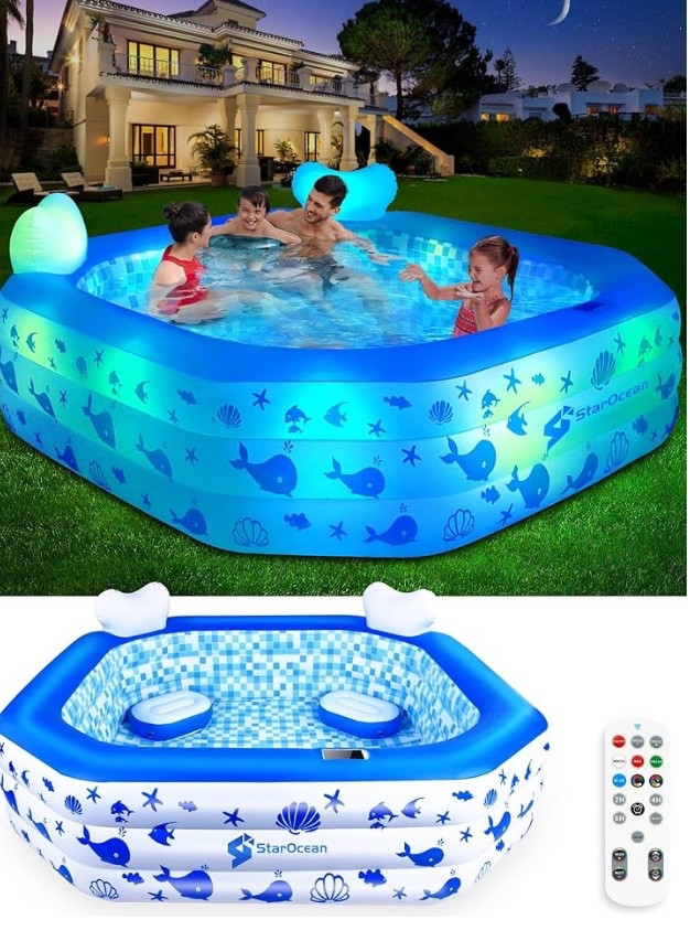 Summers calling, and this pool is GLOWING with excitement!!! #amazonspringdeal 

#LTKFindsUnder100 #LTKHome #LTKWatchNow