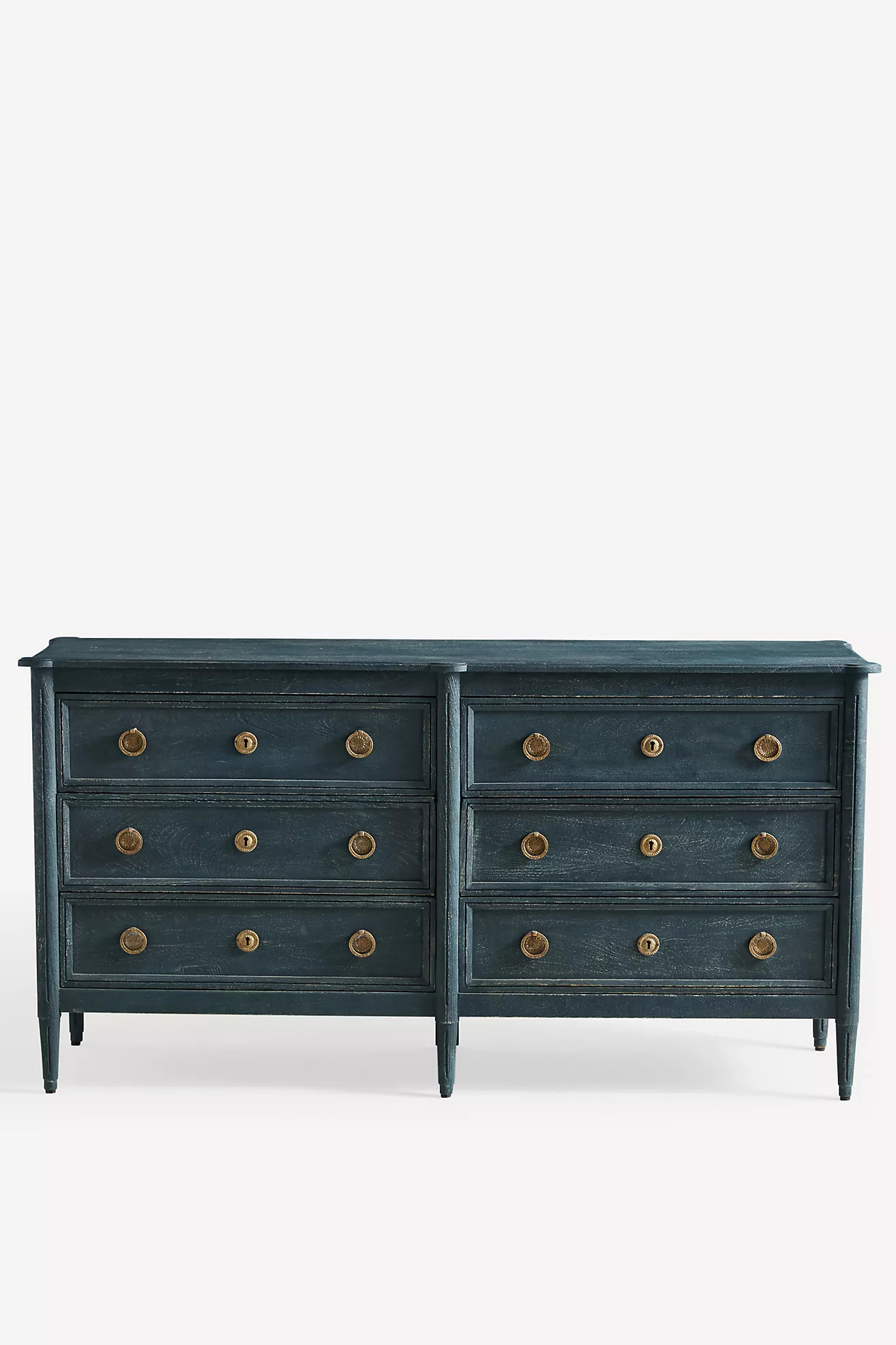 Washed Wood Six-Drawer Dresser | Anthropologie (US)