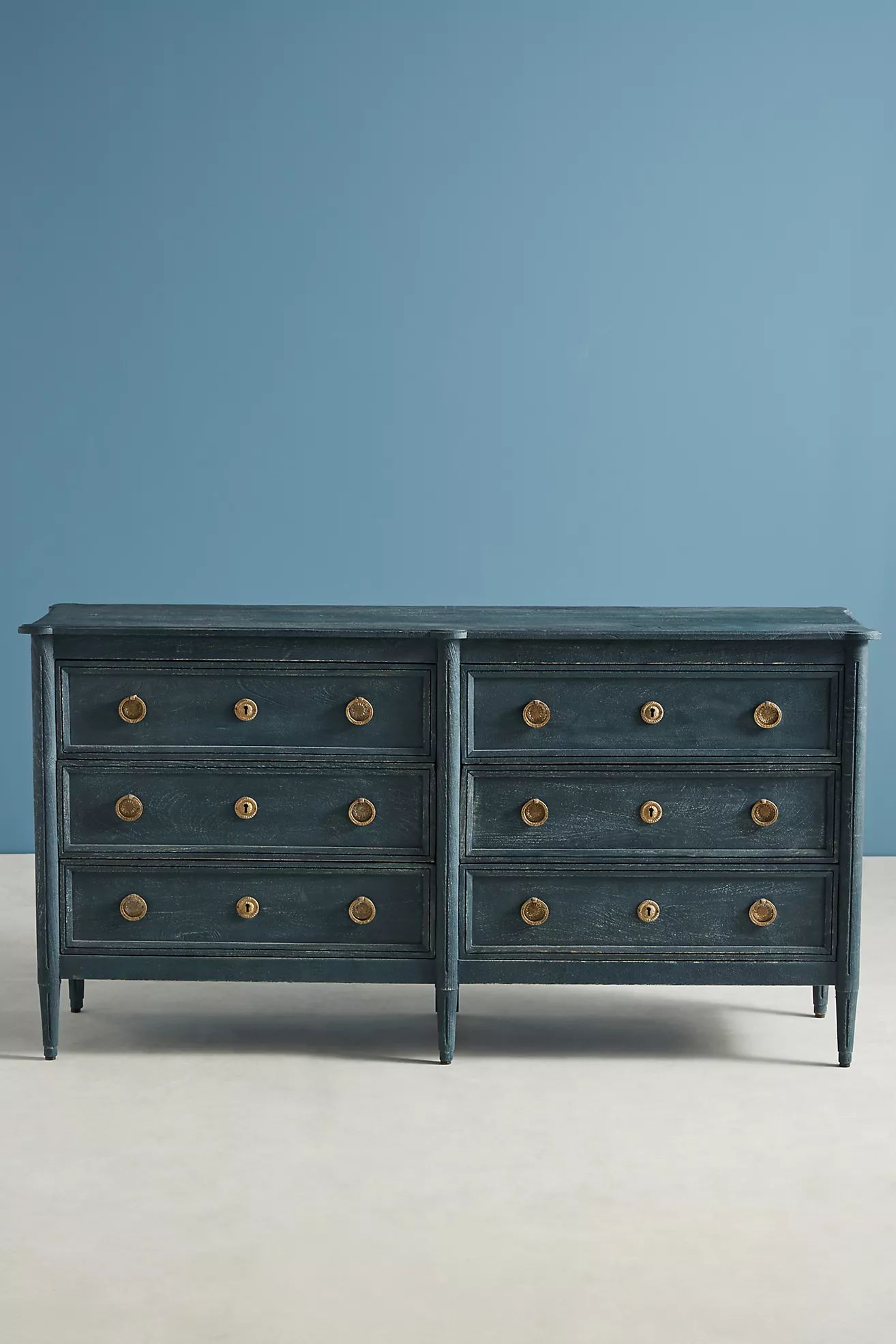 Washed Wood Six-Drawer Dresser | Anthropologie (US)