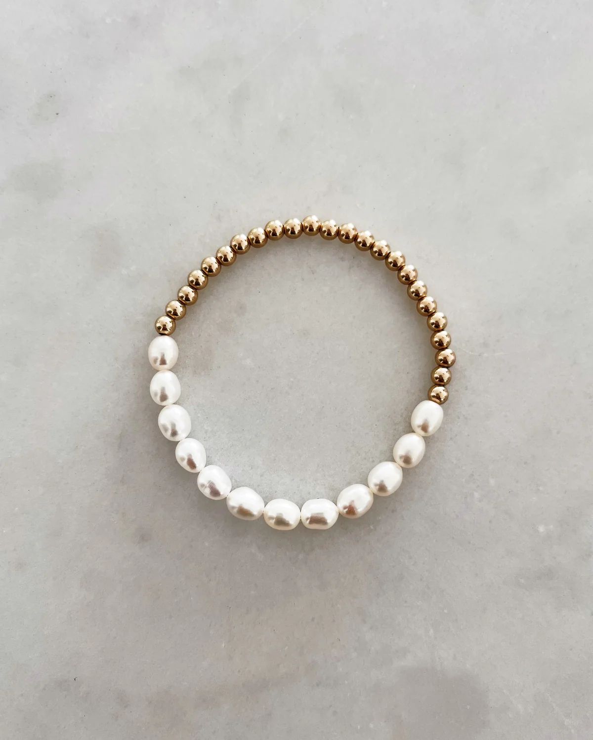 Fresh Water Pearl & Gold Bead | Stylin by Aylin
