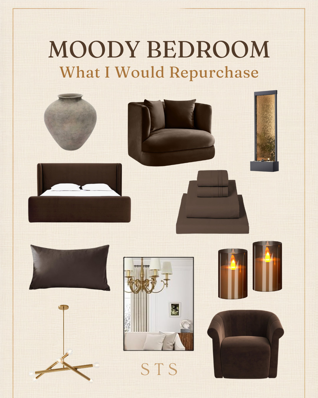 These moody bedroom finds have my whole heart and I would repurchase every single one without hesitation🤎 There is something about the right lighting, textures and tones that completely transforms a bedroom into the most gorgeous, cozy retreat and these pieces do exactly that!

#amazonfinds #amazonhome #amazonhomedecor #moodybedroom #bedroomdecor #bedroominspo #homedecor #homeinspo #interiordesign #darkinteriors #cozybedroom #moodyhome #bedroomrefresh #homeinspiration 

 #LTKmomlife #LTKHome