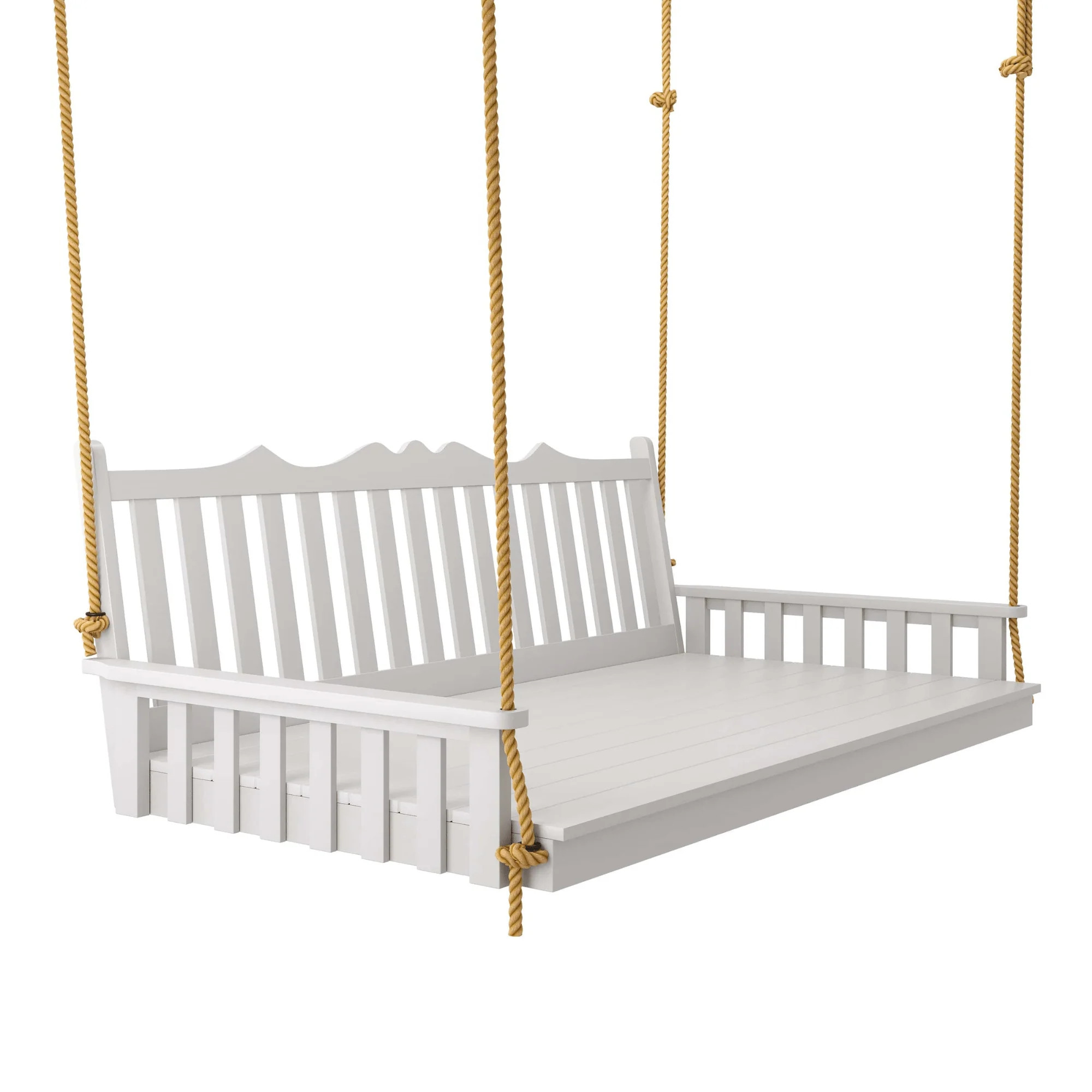 Keystone Amish Co. 4 Foot York Porch Swing Bed, White Paint | The Porch Swing Company