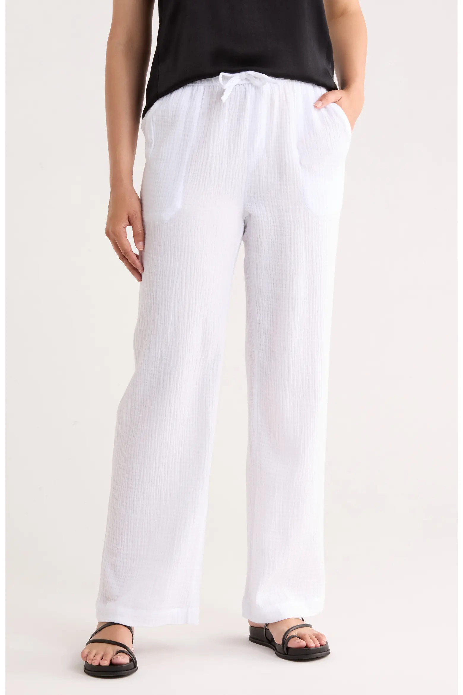 Gauze Wide Leg Pants (Women) | Nordstromrack | Nordstrom Rack
