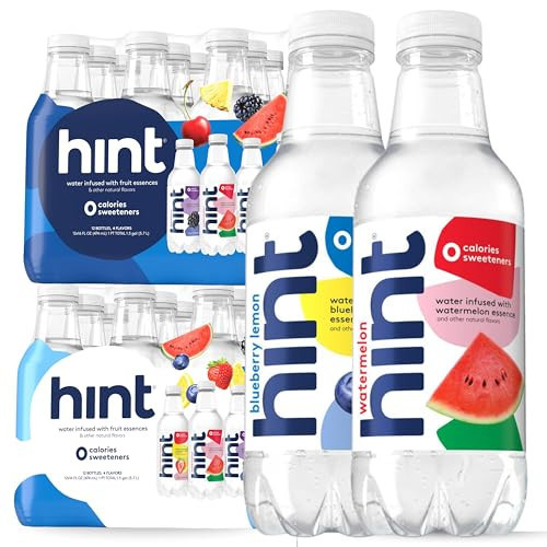 Hint Bottled Water, Best Sellers Variety Pack Bundle - Purified Flavored Water with Zero Calories, Sugar Free, Natural Flavors - 16 Fl Oz (Pack of 24) | Amazon (US)