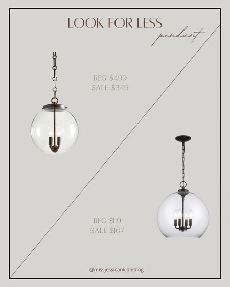 Look for less pendant lights. The pottery barn lights are 2 in bigger. I ordered the Home Depot lights for our kitchen island! 

#LTKHome