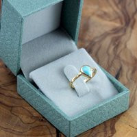 Natural Turquoise Ring, Turquoise Jewelry, Stone, Vintage Minimalist Green Gem Gold Ring | Etsy (US)