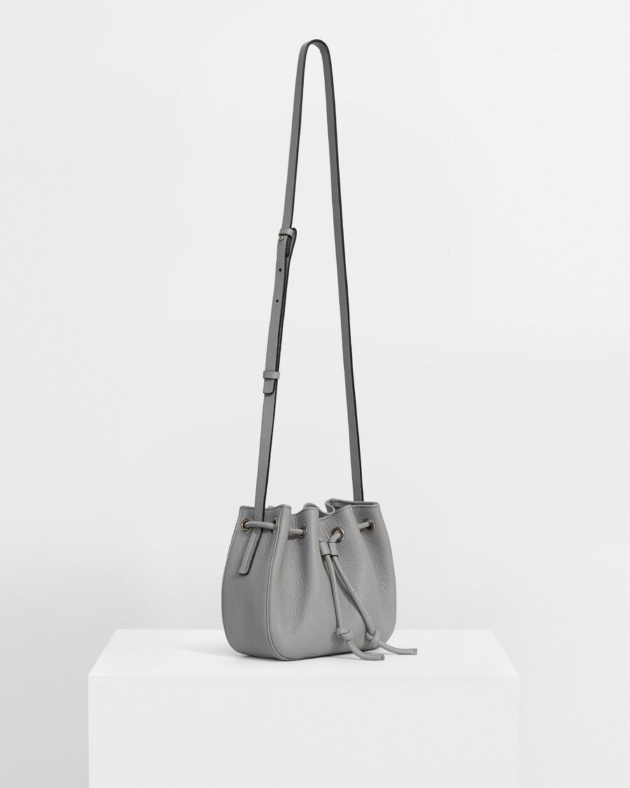 Micro Bucket Bag in Pebbled Leather | Theory