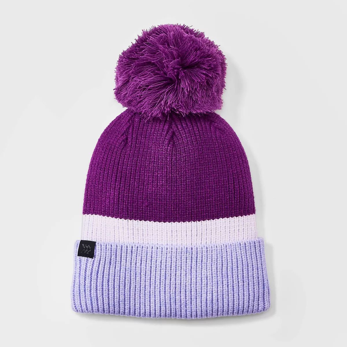 Girls' Colorblock Cuffed Beanie - All in Motion™ Purple | Target