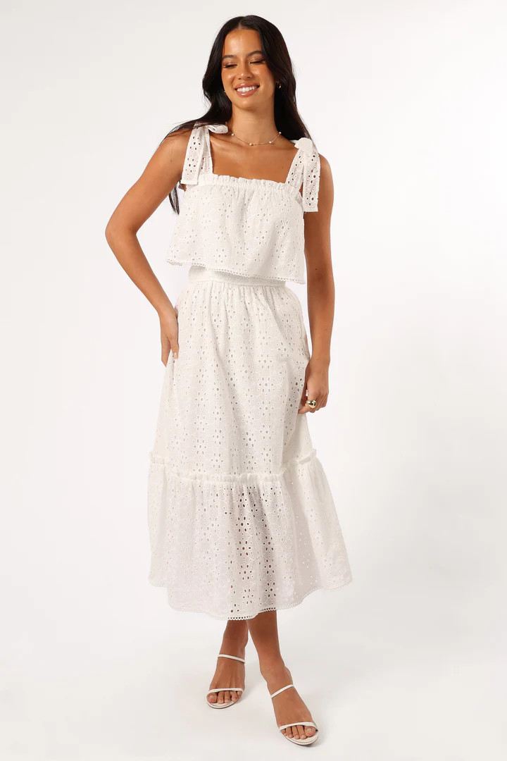 Esther Midi Dress - White | Petal & Pup (US)