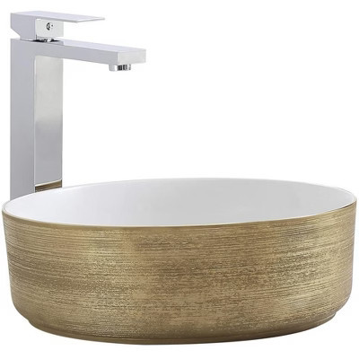 Fine Fixtures Luxury Round Vessel Bathroom Sink - Brushed Gold | Target