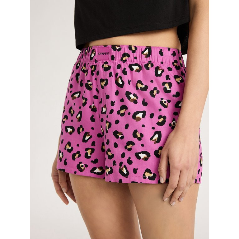 Joyspun Women's Woven Pajama Boxer Shorts, Sizes XS to 3X | Walmart (US)