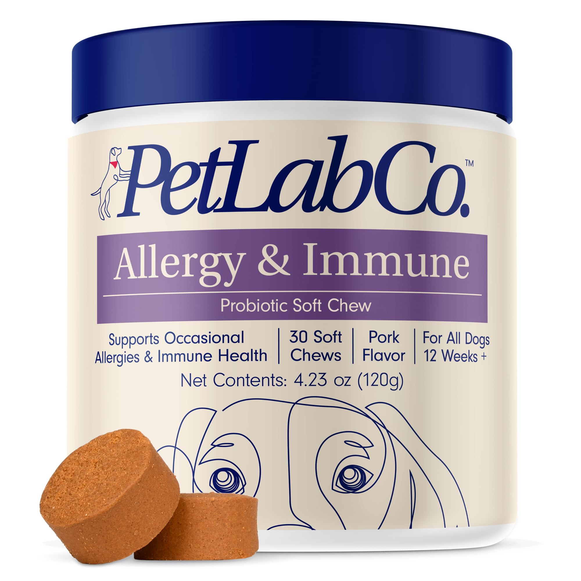 PetLab Co. Allergy & Immune Probiotics for Dogs, Support Seasonal Allergies, Gut & Digestive Heal... | Amazon (US)