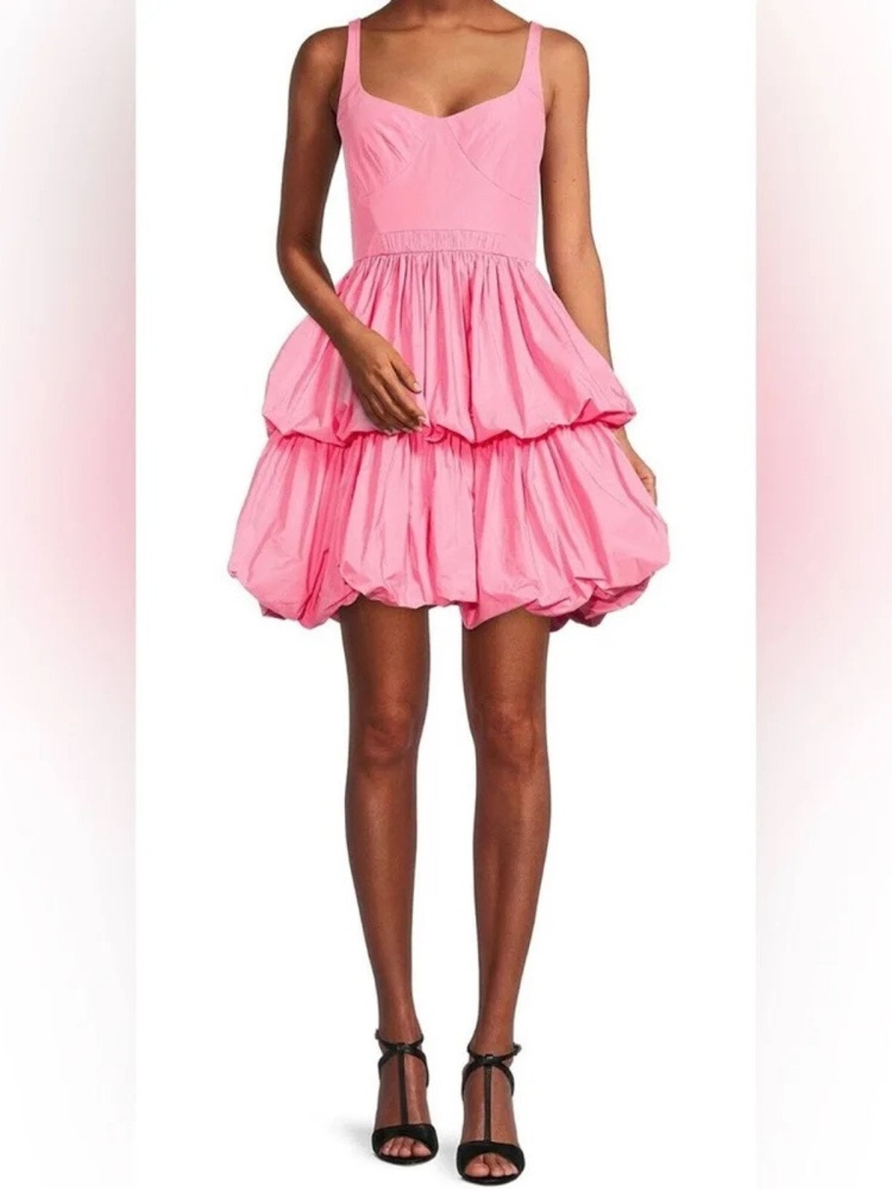 ANTONIO MELANI Pink Tiered Bubble Mini Dress | Poshmark