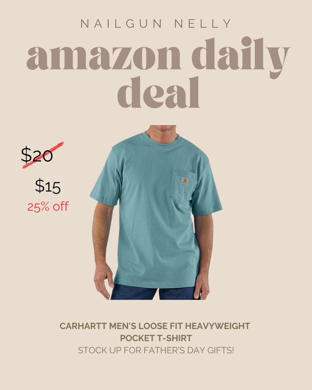 Amazon Daily Deal! Carhartt Men's Loose Fit Heavyweight Pocket T-Shirt

Stock up for Father’s Day Gifts!

#fathersday #mensgiftguide 

 #LTKSeasonal #LTKSaleAlert #LTKMens