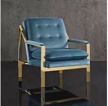 Tribeca Chrome Accent Chair - Marine Blue | Sam's Club