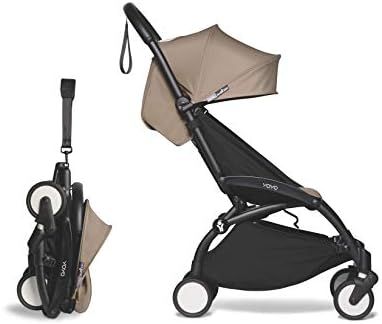 Babyzen YOYO2 Stroller - Black Frame with Taupe Seat Cushion & Canopy | Amazon (US)