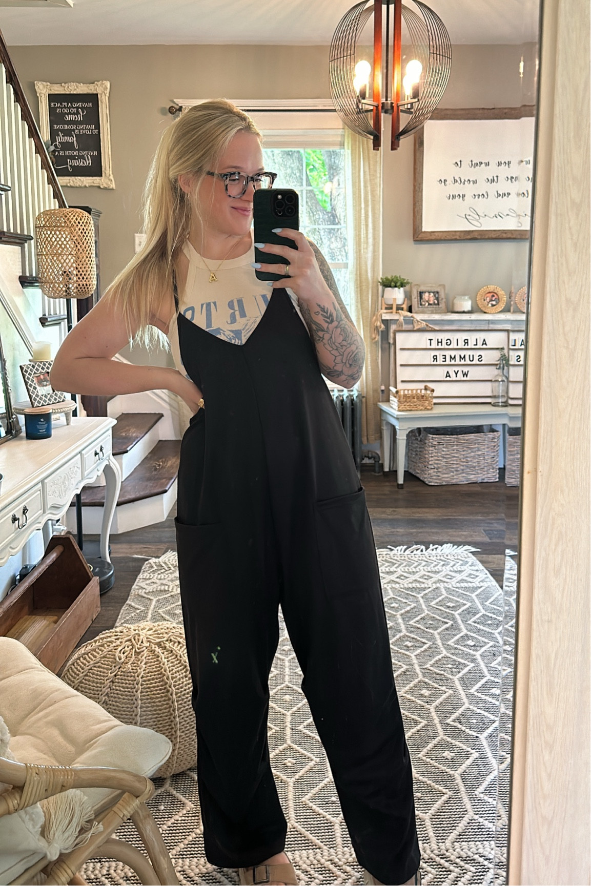 Love a good & cute comfy outfit! Wearing a size small in my top & the jumpsuit. My top is sold out in that color but I linked the same exact one in a different color. 

#LTKFindsUnder50 #LTKStyleTip #LTKSaleAlert