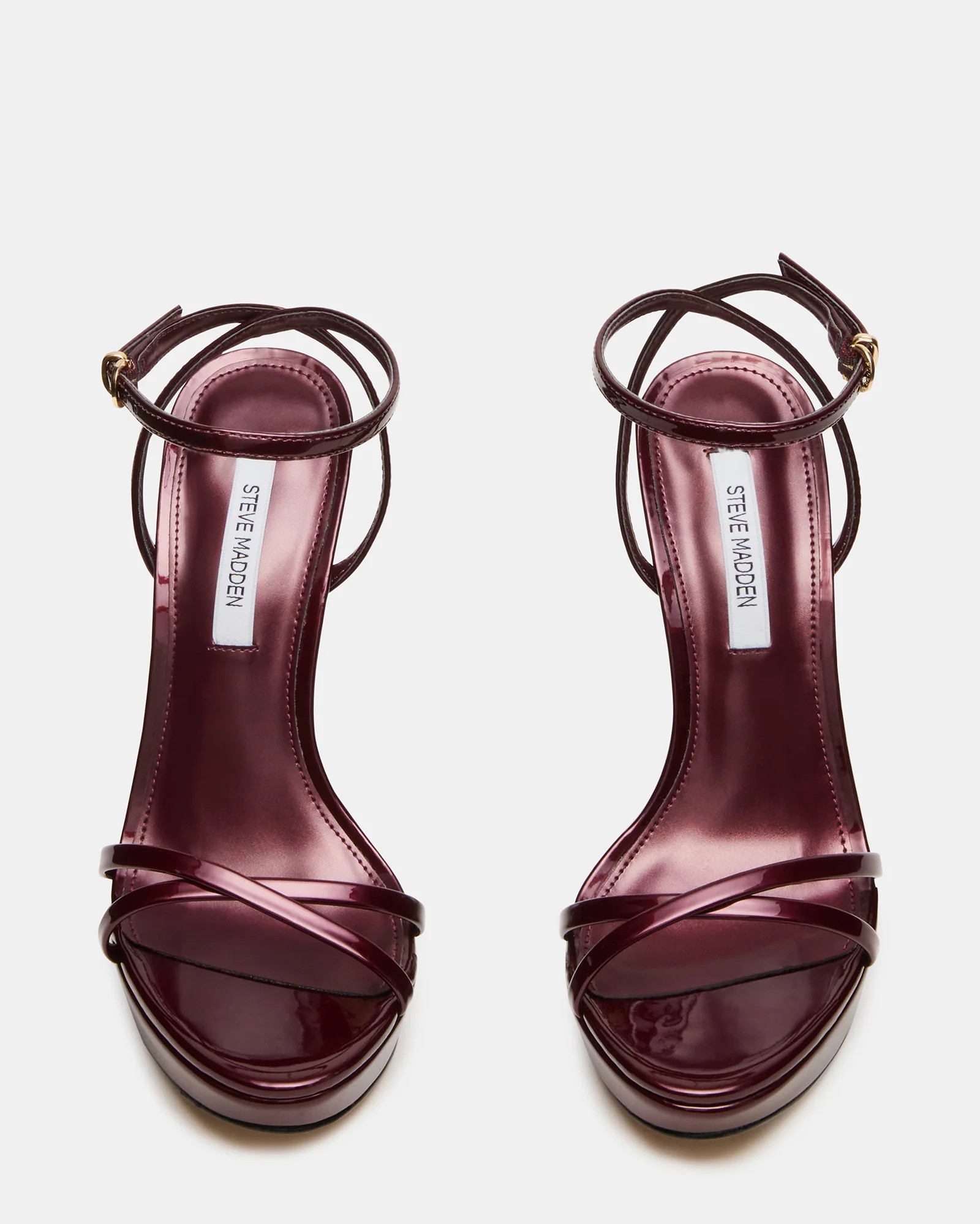 JUNI Cherry Pearl Criss Cross Stiletto Ankle Strap Women's Heel | Steve Madden (US)