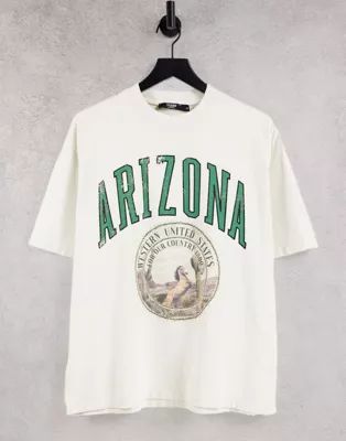 Jaded London – Oversize-T-Shirt mit Arizona-Print in Weiß | ASOS (Global)
