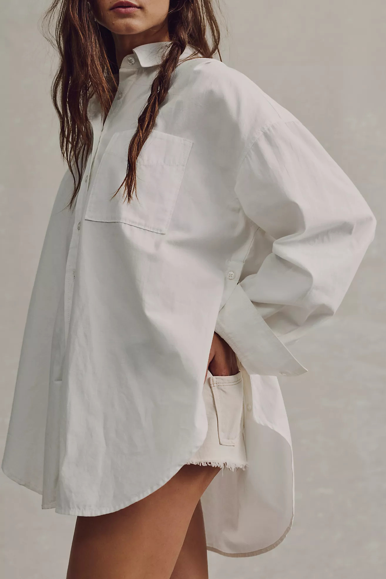 We The Free Lexi Poplin Button Down Shirt | Free People (Global - UK&FR Excluded)