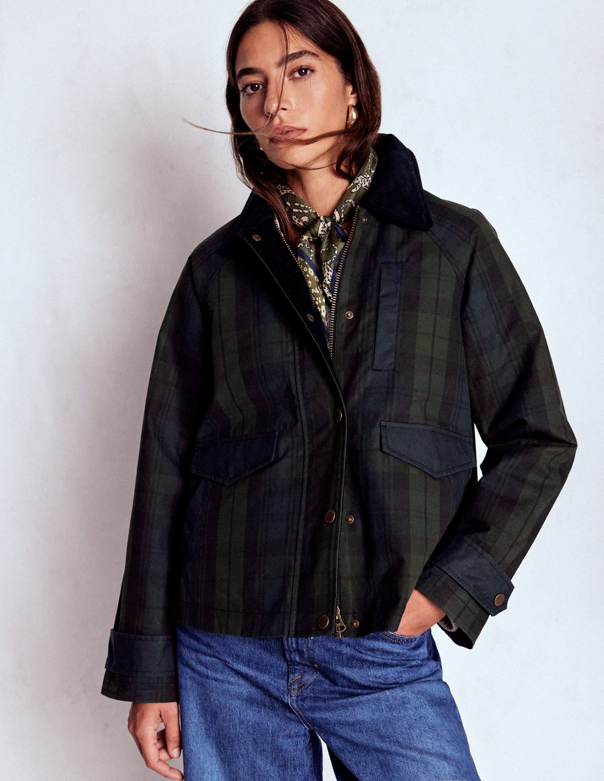 Raglan Wax Jacket-BLACKWATCH | Boden UK