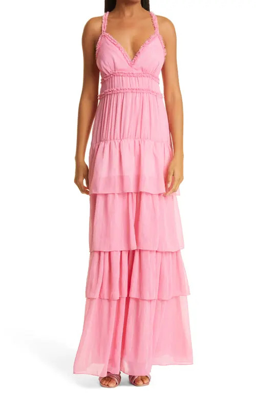 LIKELY Athena Tiered Maxi Dress in Pink Sugar at Nordstrom, Size 6 | Nordstrom