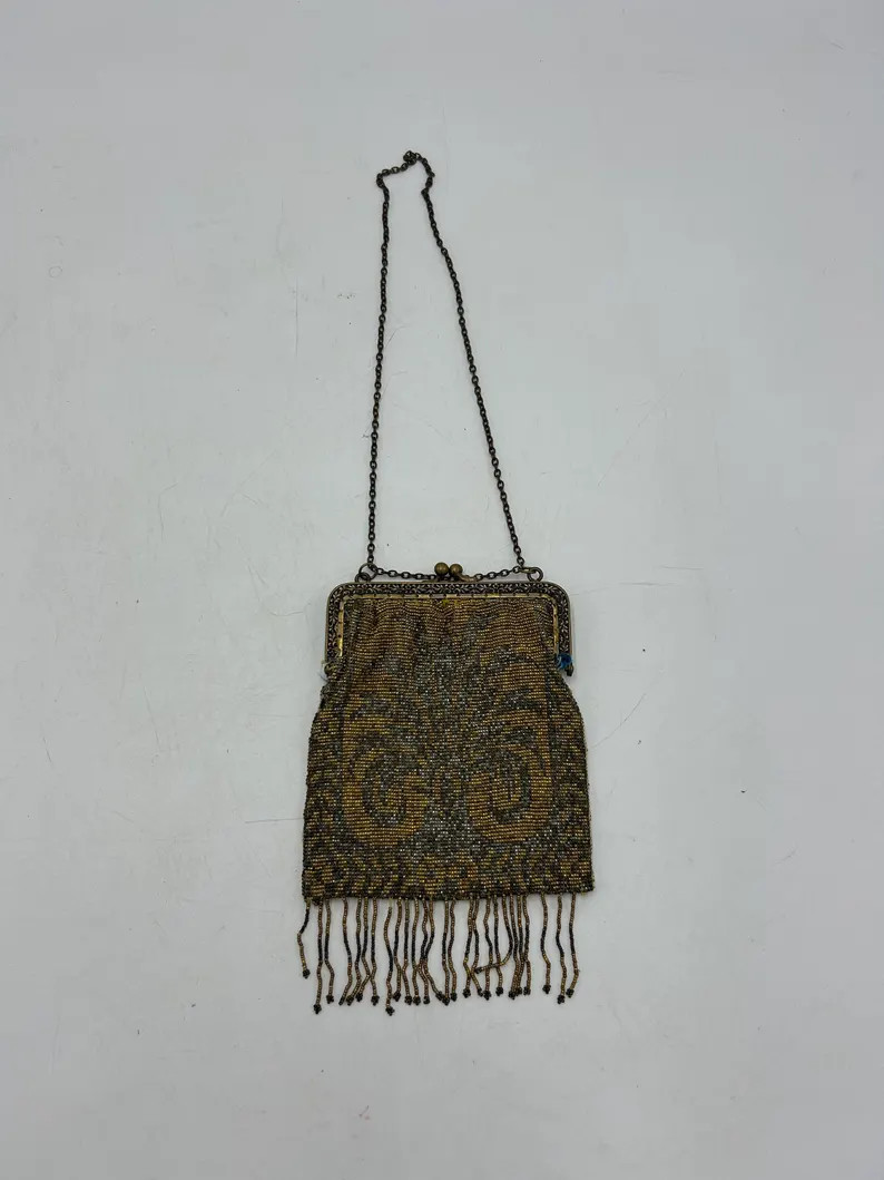 Glass Beaded Flapper Purse/ Wristlet - Etsy | Etsy (US)