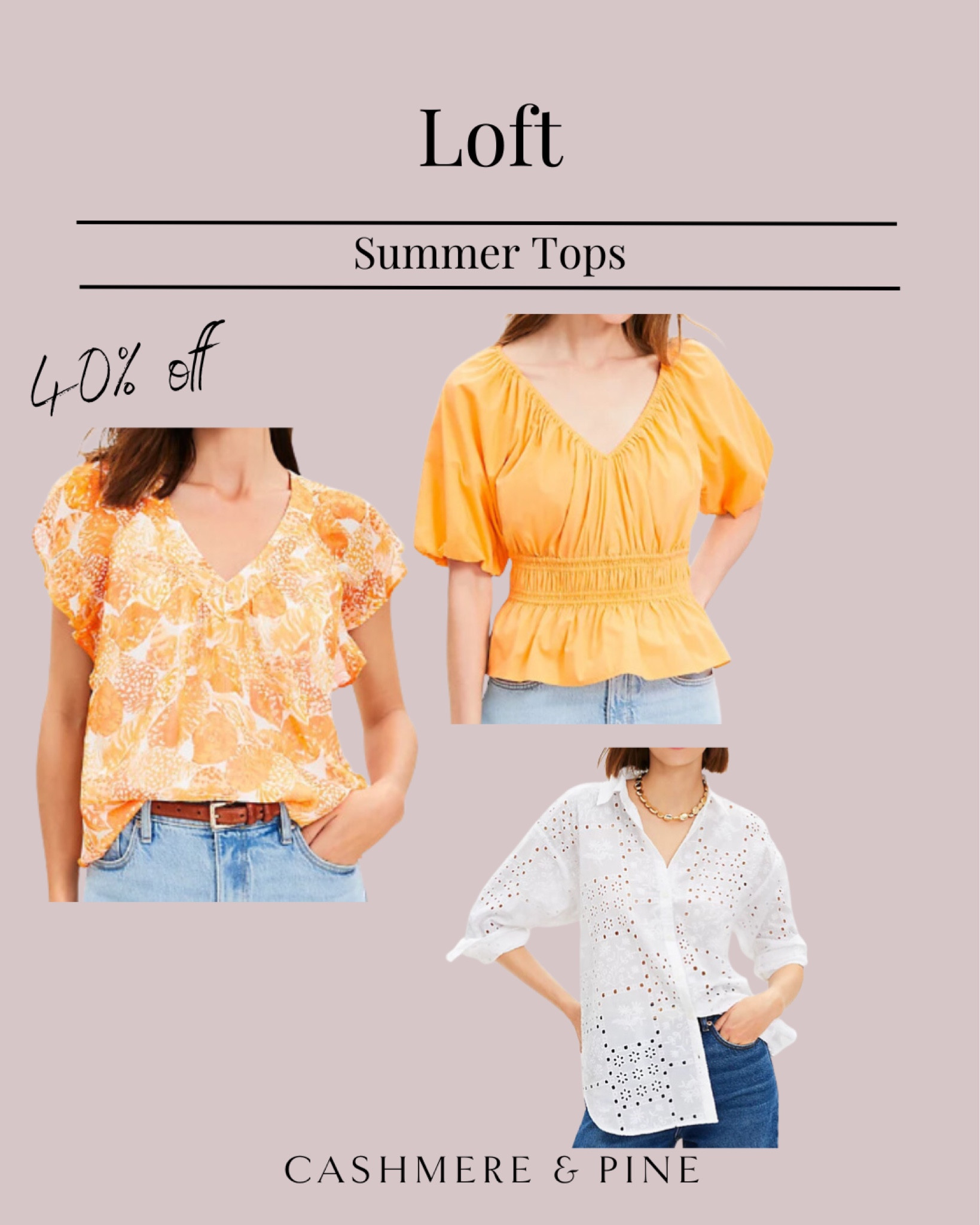 Loft summer tops 60% off!!

#LTKsalealert #LTKSeasonal #LTKstyletip
