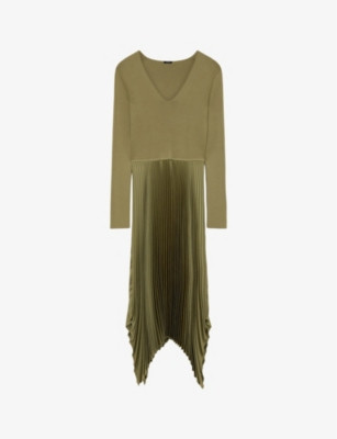 Dubois plissé woven midi dress | Selfridges