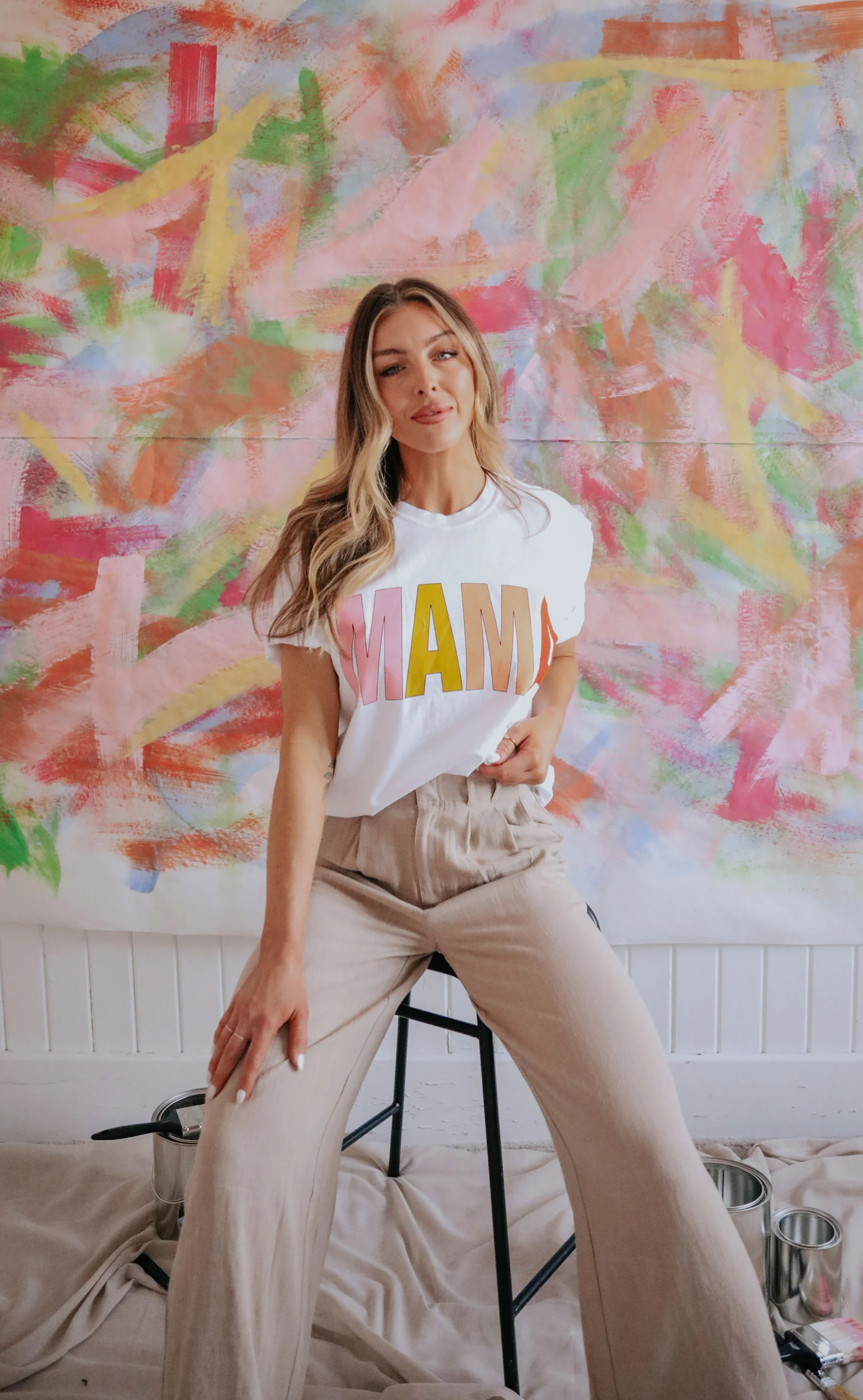 friday + saturday: mama t shirt - rainbow | RIFFRAFF