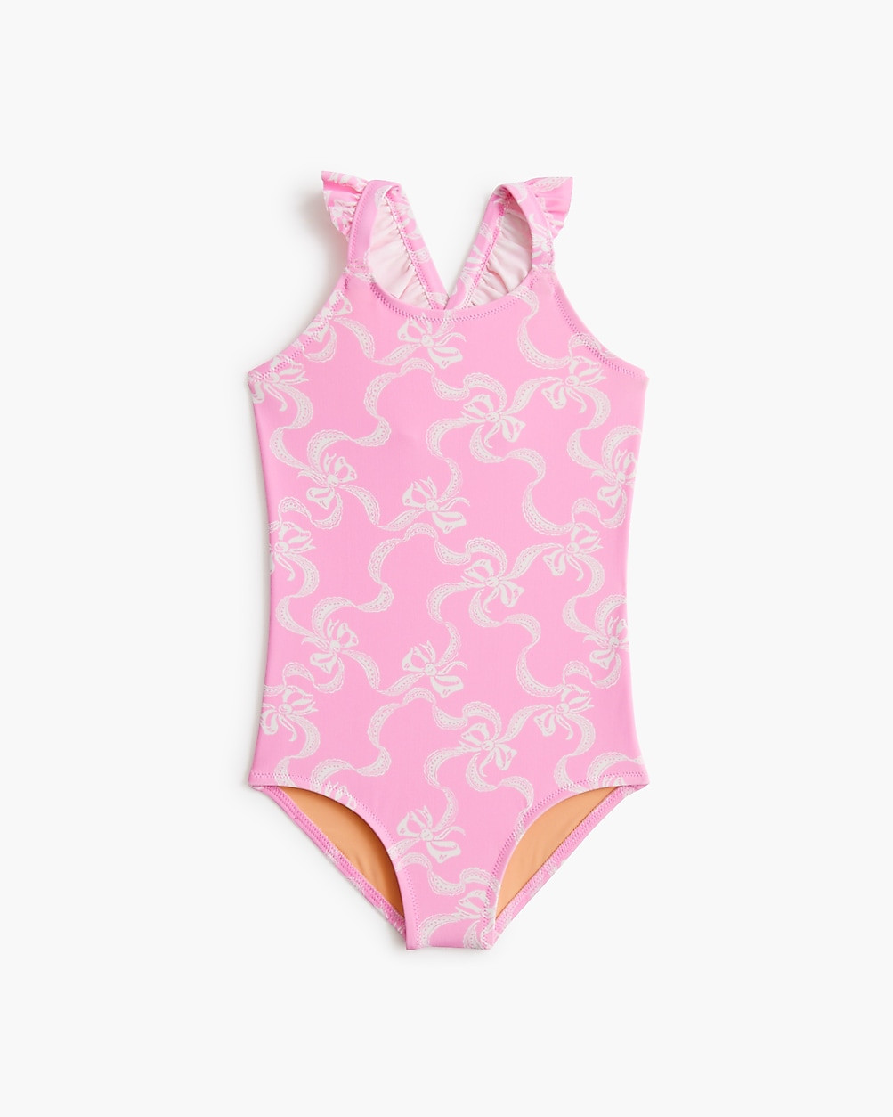 Girls' bow cross-back one-piece swimsuit | J.Crew Factory