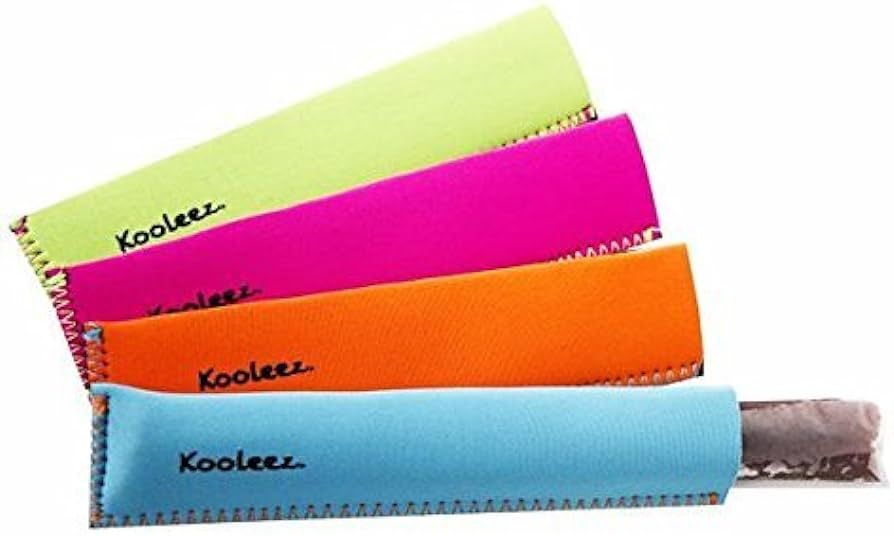 Kooleez - #1 THE ORIGINAL Full Length Neoprene Freezer Pop/Ice Pop Insulator Sleeve Holder 4-pack | Amazon (US)