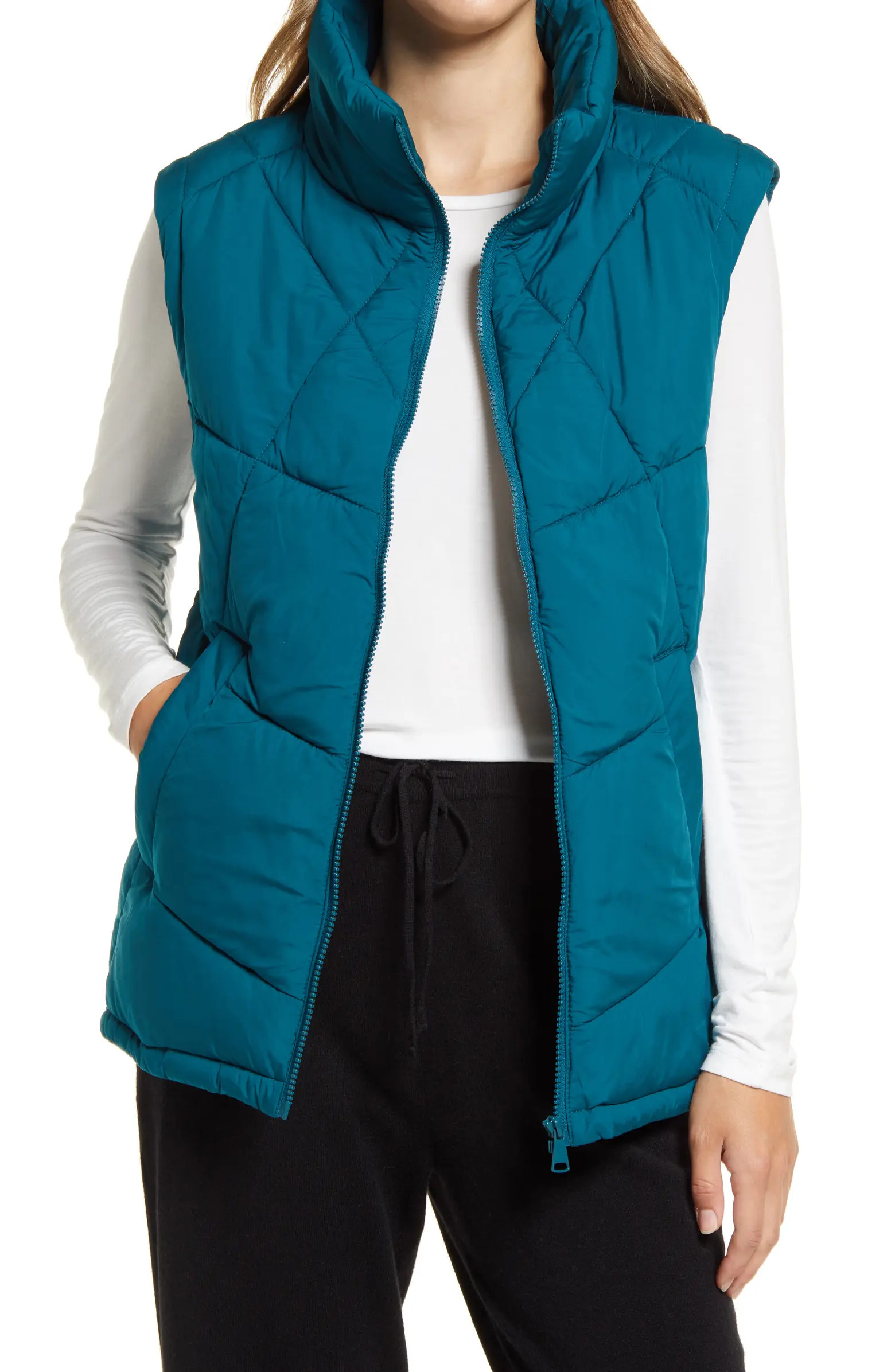 Nordstrom Women's Stand Collar Puffer Vest | Nordstrom | Nordstrom