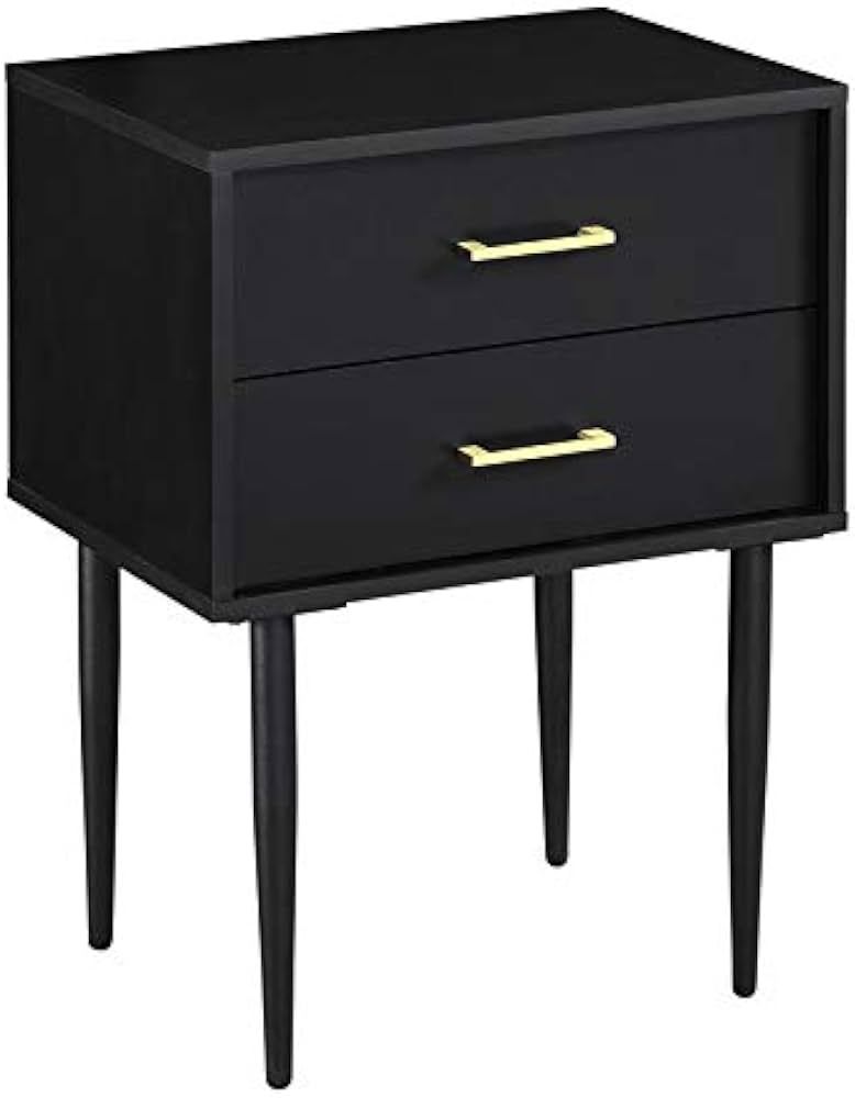 Walker Edison Modern Olivia 2 Drawer Wood Rectangle Side Table Living Room Small End Accent Table... | Amazon (US)