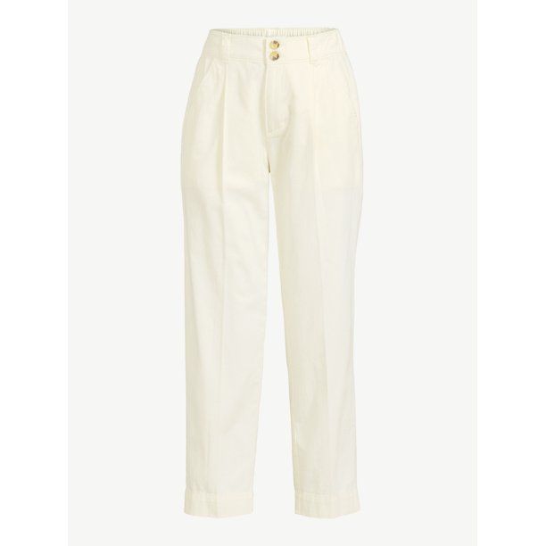 Free Assembly Women's Pleated Tapered Pants - Walmart.com | Walmart (US)