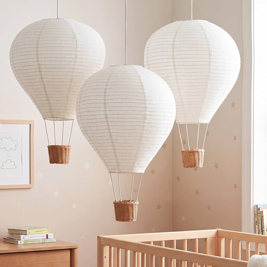 Baquler 3 Pcs 3 Pcs 14 Inch Hot Air Balloon Lampshade Hanging Decorations | Amazon (US)