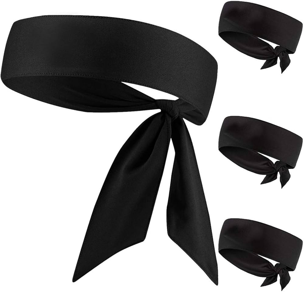 Head Tie Headband, Tie Up Sweatband for Tennis Sweat Hair Band Ninja Karate Pirates Basketball, R... | Amazon (US)