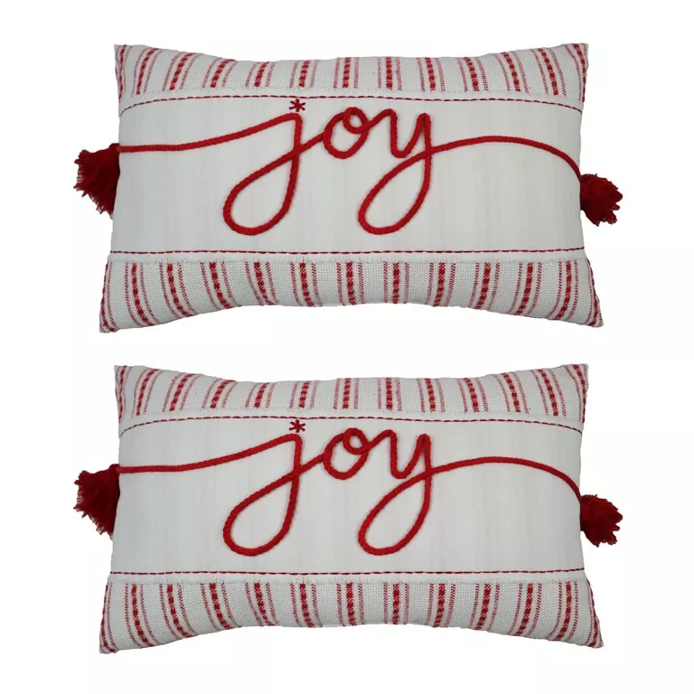 Holiday Time Gnomes Lumbar Christmas Decorative Pillows, 9x16inch, 2 Count  Per Pack 