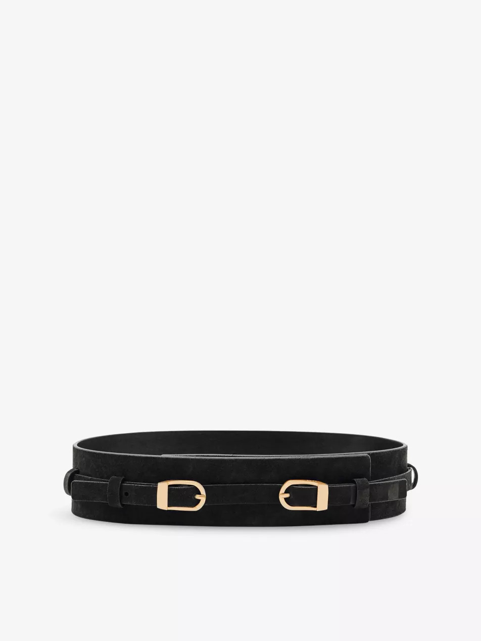 Petula Double-Buckle Suede Belt | Selfridges