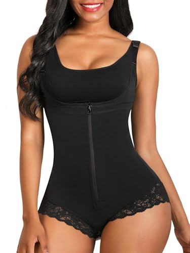 SHAPERX Women's Fajas Colombianas Shapewear Postpartum Tummy Control Body Shaper Butt Lifter Bodysuit,SZ7200-Black-New-S | Amazon (US)