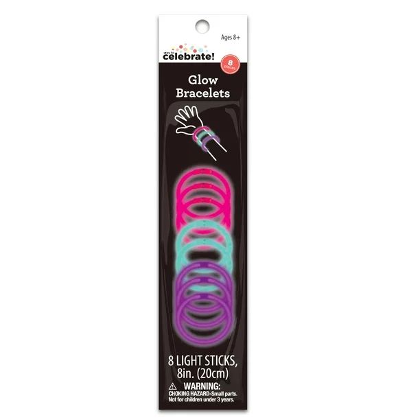 Way To Celebrate! 8CT Glow Bracelet, 8inch - Walmart.com | Walmart (US)